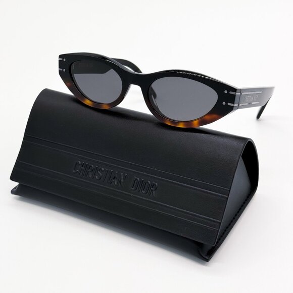 NEW DIOR DIORSIGNATURE B5I 18A BLACK HAVANA WOMEN SUNGLASSES DIOR - Picture 1 of 13